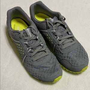 Reebok  Charcoal and Lime Athletic Shoes
